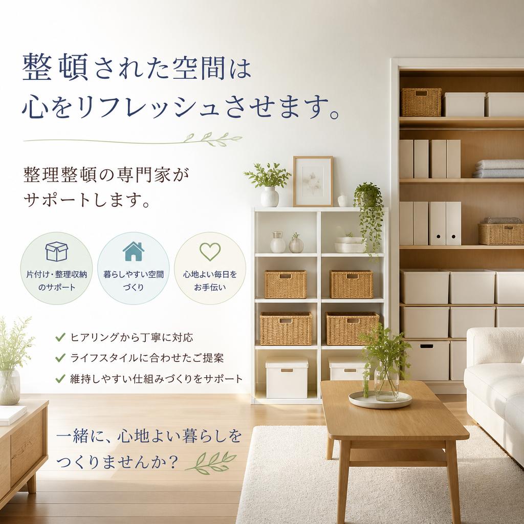 5. 整理整頓でスッキリとした空間に